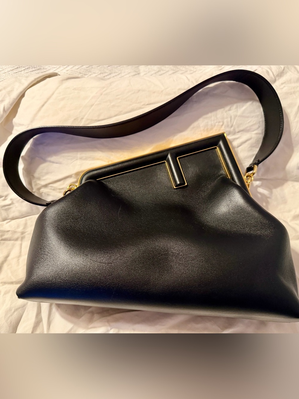 Medium Black Leather Fendi First